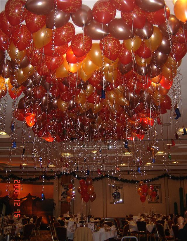 Red & Orange Balloon Ceiling