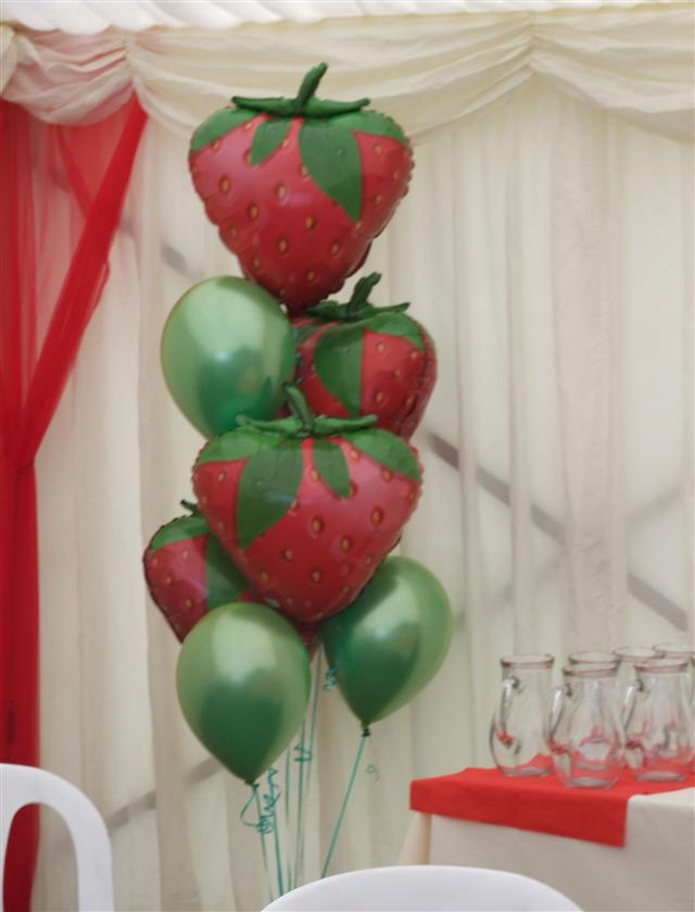 Strawberry Balloons for a Promotion